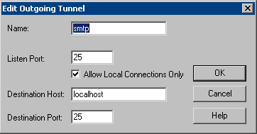 SSH - Edit Outgoing Tunnel